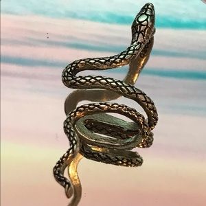 Silver Snake Ear Cuff